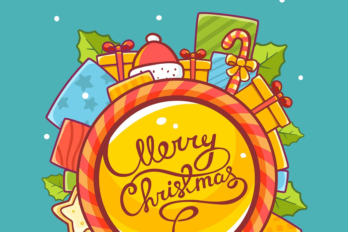 圣诞节主题贺卡设计模板合集 Big collection of christmas cards