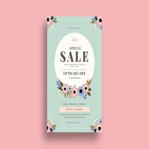 春季销售pop促销广告海报设计模板 Spring Sale Event Flyer