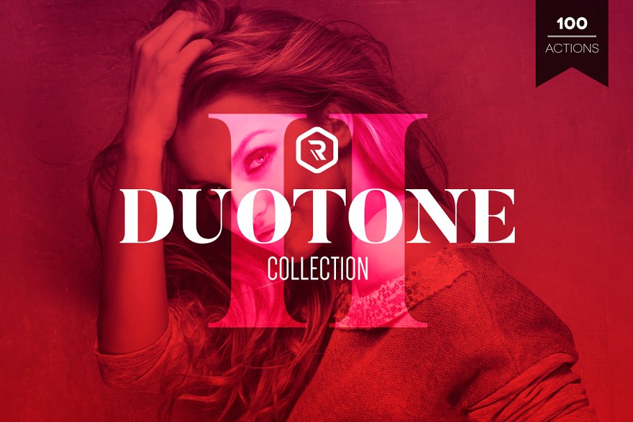 100款双色调照片效果处理PS动作 Duotone Collection II PS Actions