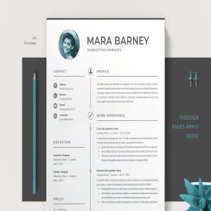 简约文字排版风格个人简历设计模板下载 Cv / Resume Template