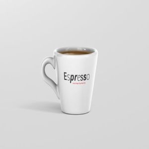 逼真咖啡杯马克杯样机模板 Espresso Cup Mockup – Cone Shape插图11