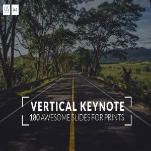 180页简约时尚风格Keynote幻灯片模板 Vertical Keynote