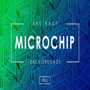 微芯片技术线路图几何图形背景素材v2 Microchip Tech Backgrounds Vol.2