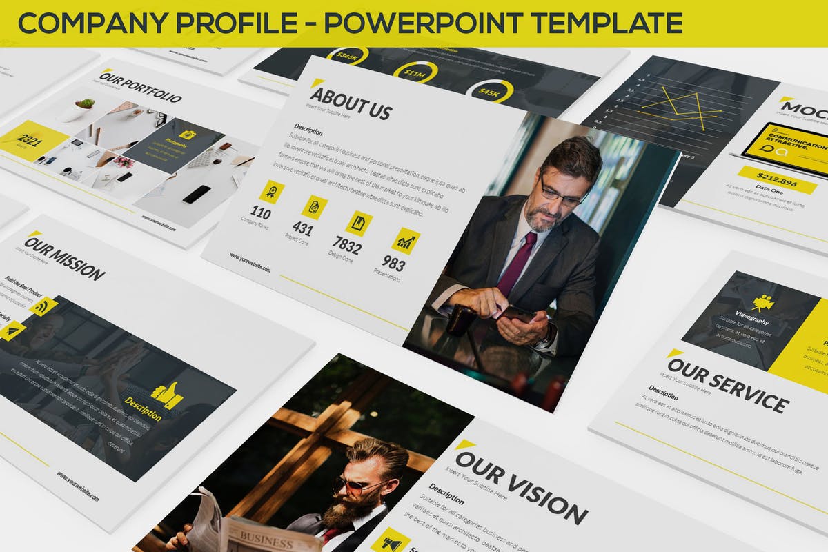 公司企业简介PPT幻灯片模板 Company Profile – Powerpoint Template