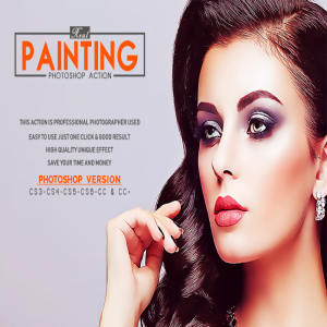 高清真实绘画皮肤修饰photoshop动作下载 Painting Photoshop Action