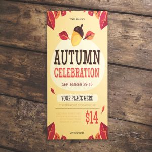 秋季丰收季节庆典活动海报传单模板 Autumn Celebration Flyer