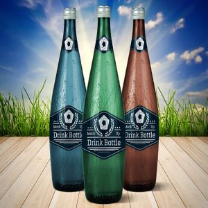 饮料玻璃瓶外观包装样机模板v1 Drink Bottle V.1