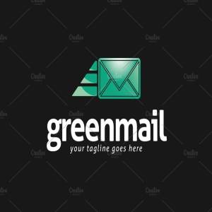 绿色电子邮件服务Logo模板 Green Mail Logo Template插图5