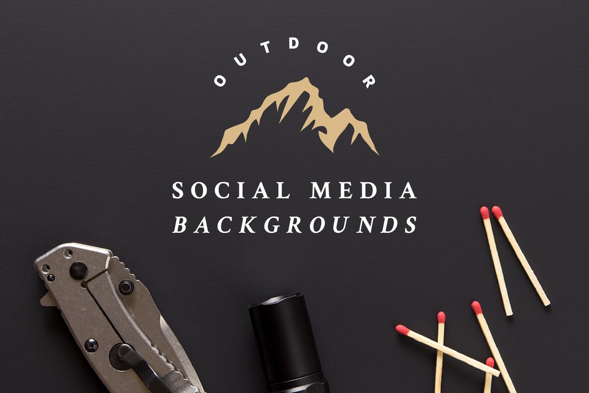 户外旅行主题社交媒体背景设计素材 Outdoor Social Media Background Pack