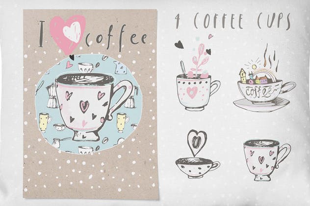 农场の爱水彩插画元素合集 LOVE IN THE FARMHOUSE