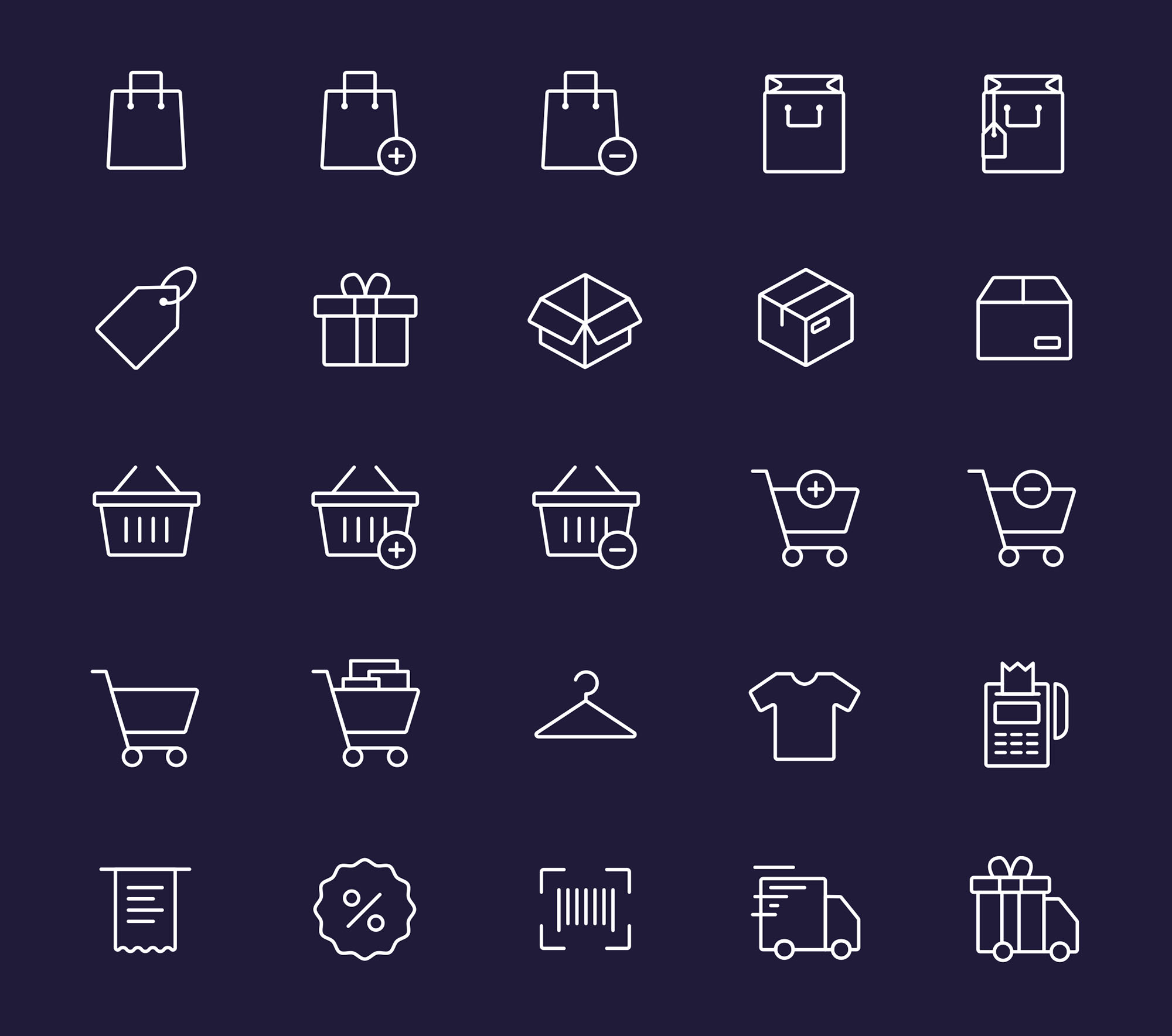 购物主题矢量图标设计素材 Vector Shopping Icons
