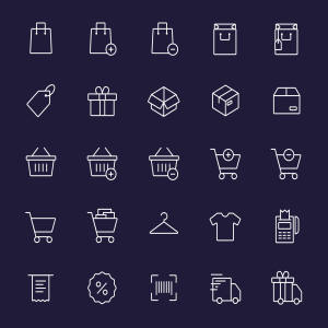 购物主题矢量图标设计素材 Vector Shopping Icons