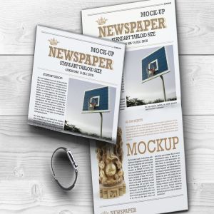 新闻报纸版式设计样机模板 Newspaper Mock-up