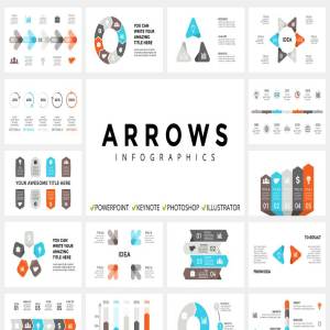 创意箭头图形信息图表模板 ARROWS – Free Updates