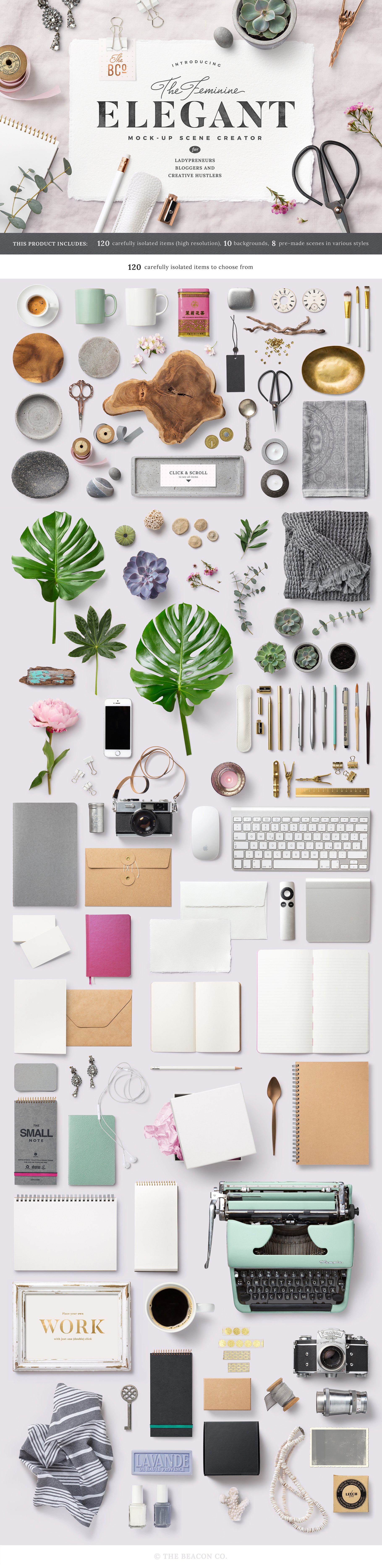 120+优雅女性化场景Mockups打包下载 3.2G [psd,jpg]