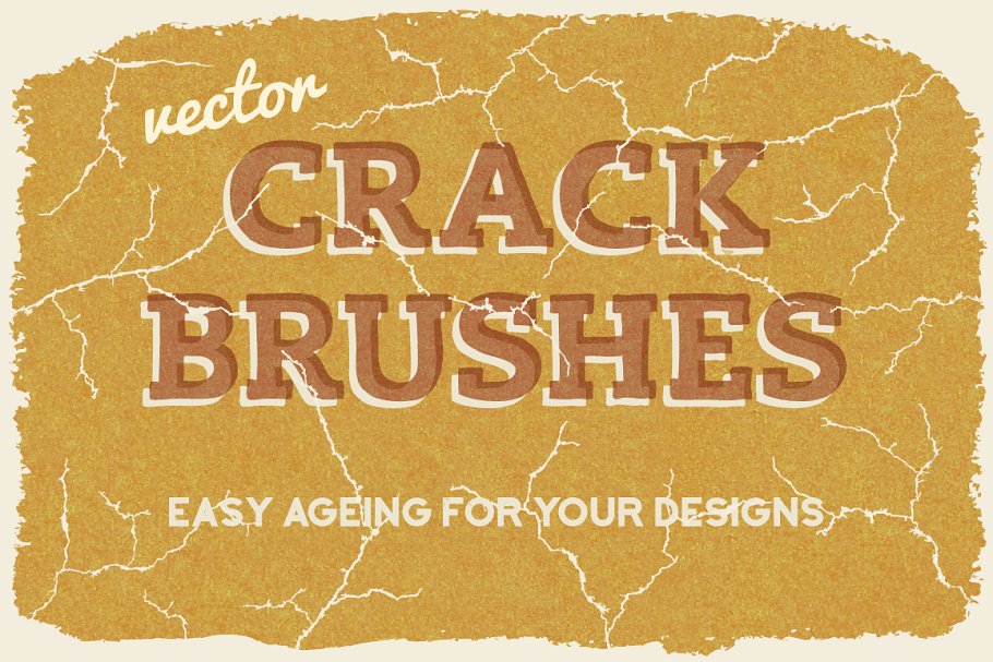 矢量裂纹AI笔刷 Vector Crack Brushes