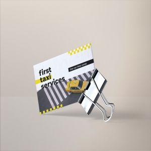 出租车/网约车服务企业司机名片设计模板 Taxi Services Business Card插图2