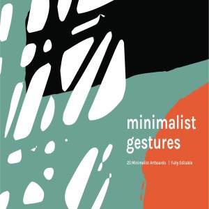 极简抽象派艺术纹理图案 Minimalist Gestures | Artboards
