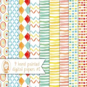 水彩纸张图案纹理素材包 Watercolor Paper