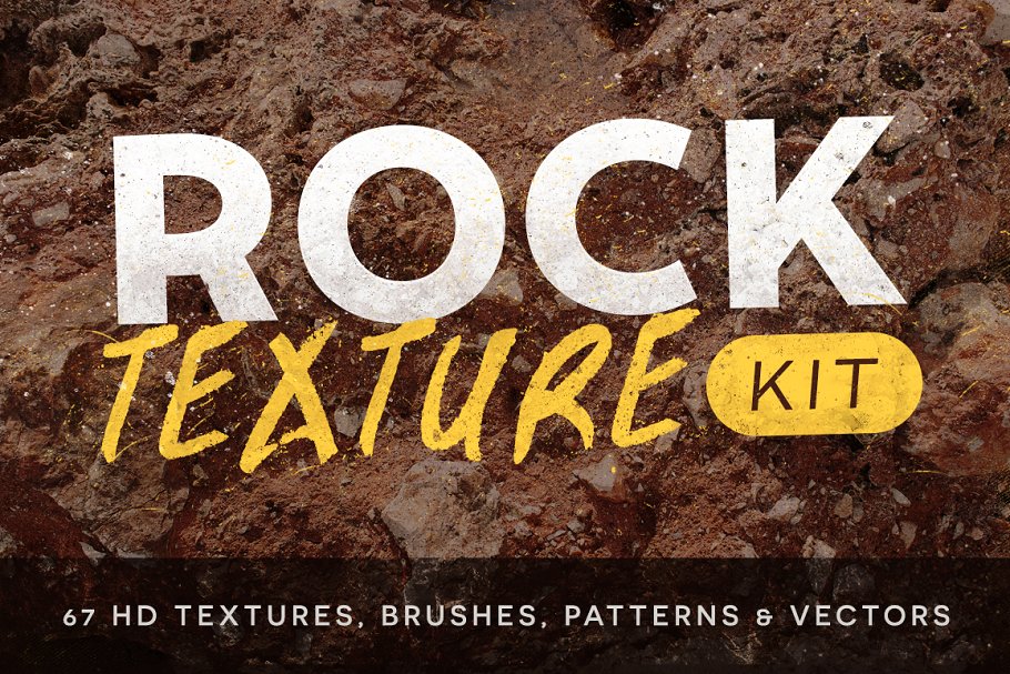 67款真实逼真石头纹理&笔刷 Rock Texture Kit – Seamless Textures