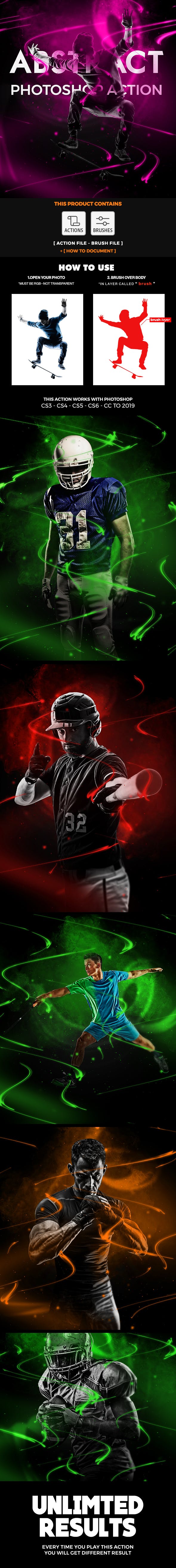 抽象视觉色彩艺术PS动作 Abstract Photoshop Action