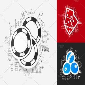 9款扑克游戏纸牌贴纸剪贴画 9 GAME STICKERS