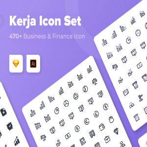 一流设计素材网下午茶：金融行业商业图标套装下载