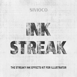 条纹油墨效果AI动作 Ink Streak – Illustrator Actions