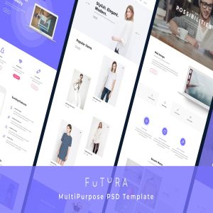 多用途商务企业网站PSD模板 Futura – Multipurpose Corporate PSD Template