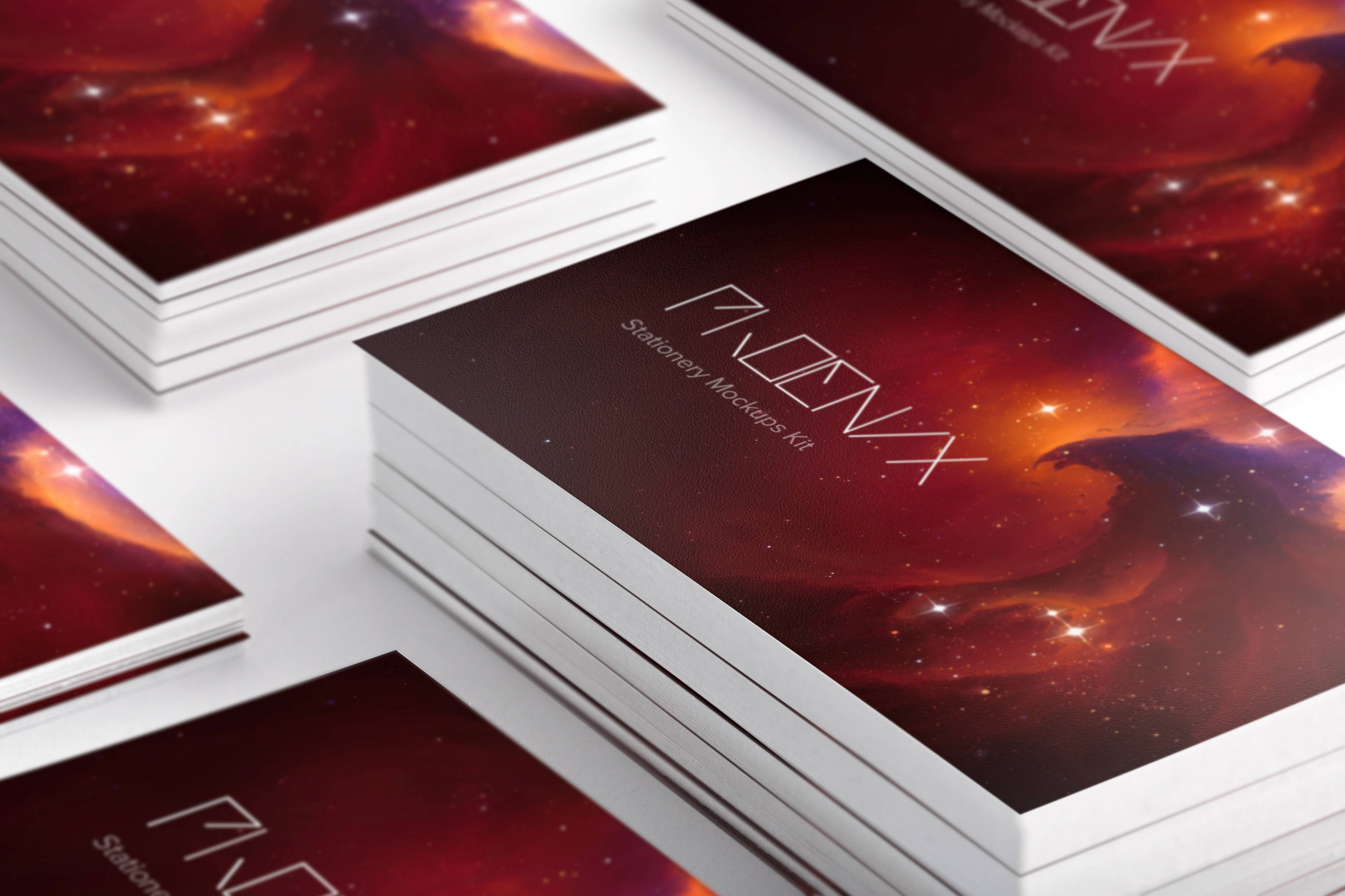 企业VI设计企业名片设计预览图样机01 Business Cards Mockup 01