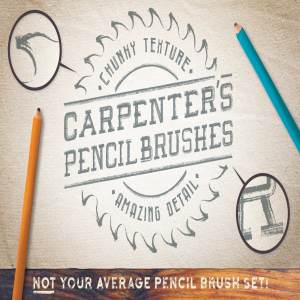 木匠铅笔笔画AI笔刷 Carpenter’s Pencil Brushes