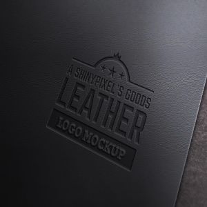 Logo品牌商标真皮印章效果样机v2 Leather Stamp Mockup Vol.2插图1