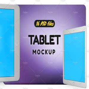 16个不同视角iPad Mockups打包下载[psd]