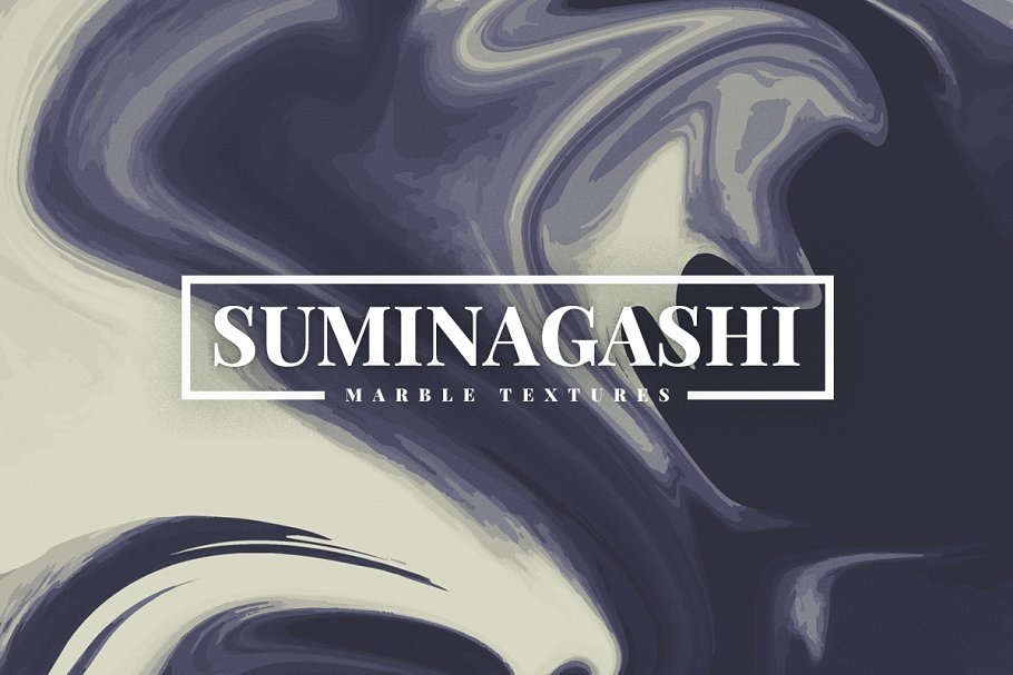 大理石风格水影画墨流纹理 Suminagashi Marble Textures