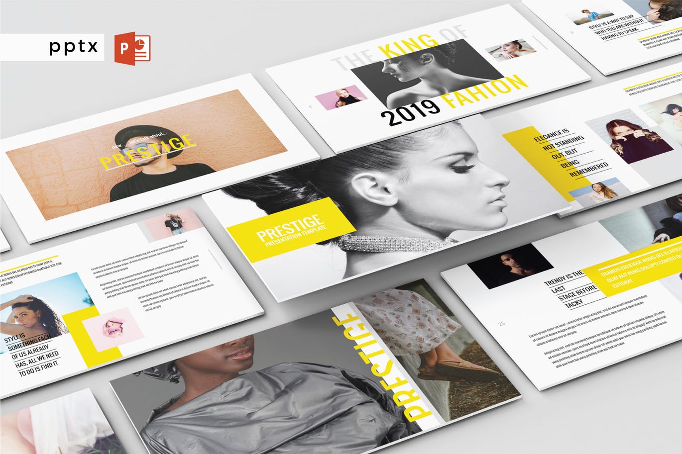 时尚行业适用多用途PPT幻灯片设计模板v126 PRESTIGE  – Multipurpose Powerpoint  V126