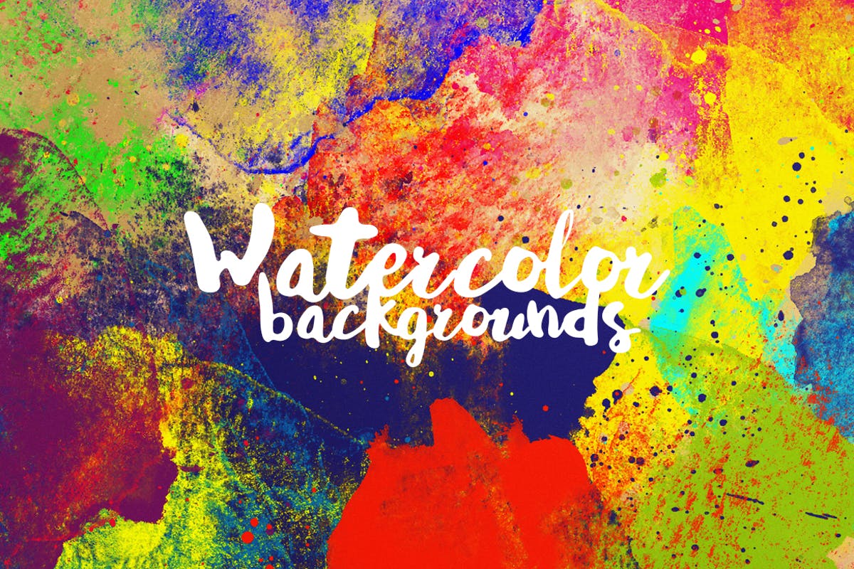 抽象街头涂鸦水彩背景 Abstract Watercolor Backgrounds