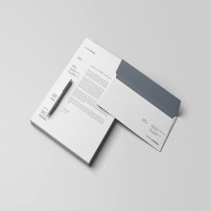 信笺和信封设计品牌样机PSD模板 Letterhead and Envelope Branding Mockup (PSD)