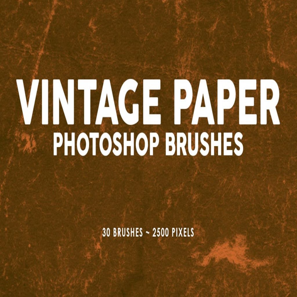 30张复古纸张纹理PS印章笔刷合集v2 30 Vintage Paper Photoshop Stamp Brushes Vol.2插图