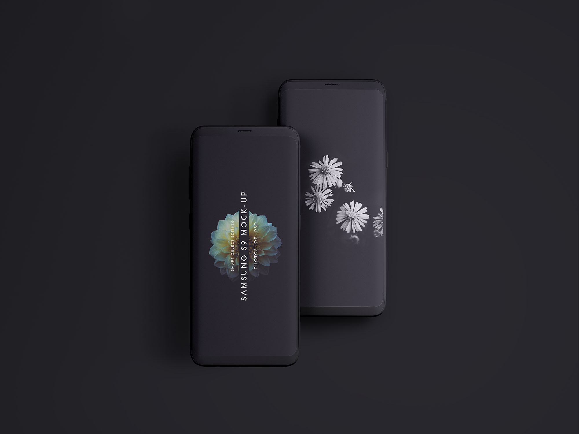 三星Galaxy S9智能手机屏幕演示样机模板 Samsung Galaxy S9 Phone Mockup