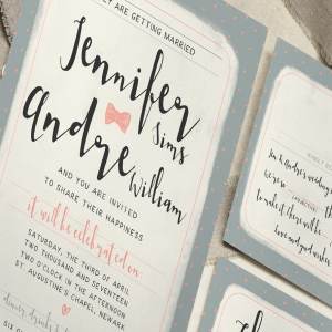 甜蜜圆点婚礼设计物料模板 Sweet Polka Dots Wedding Suite