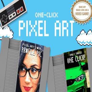 照片一键生成马赛克像素时代风格PS动作 Pixel Art – One Click Actions