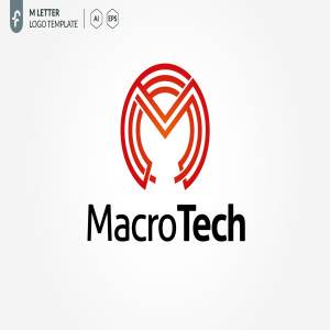 现代高科技时钟图形logo模板 Macro Tech Logo插图2