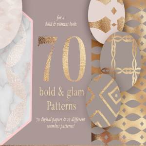 夸张高调几何图案金色纹理合集 Bold Geometric Patterns