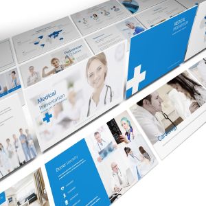 医疗健康/医院简介PPT幻灯片模板 Medical and Hospital Powerpoint Template