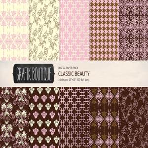 10张经典图案饰品装饰背景  Classic pattern digital ornament