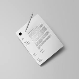 PSD信纸信头设计样机模板 PSD Letterhead Mockup