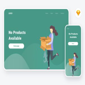 空信箱信息通知主题矢量插画素材v3[SKETCH&SVG] Empty state 4 illustration (Sketch & SVG)