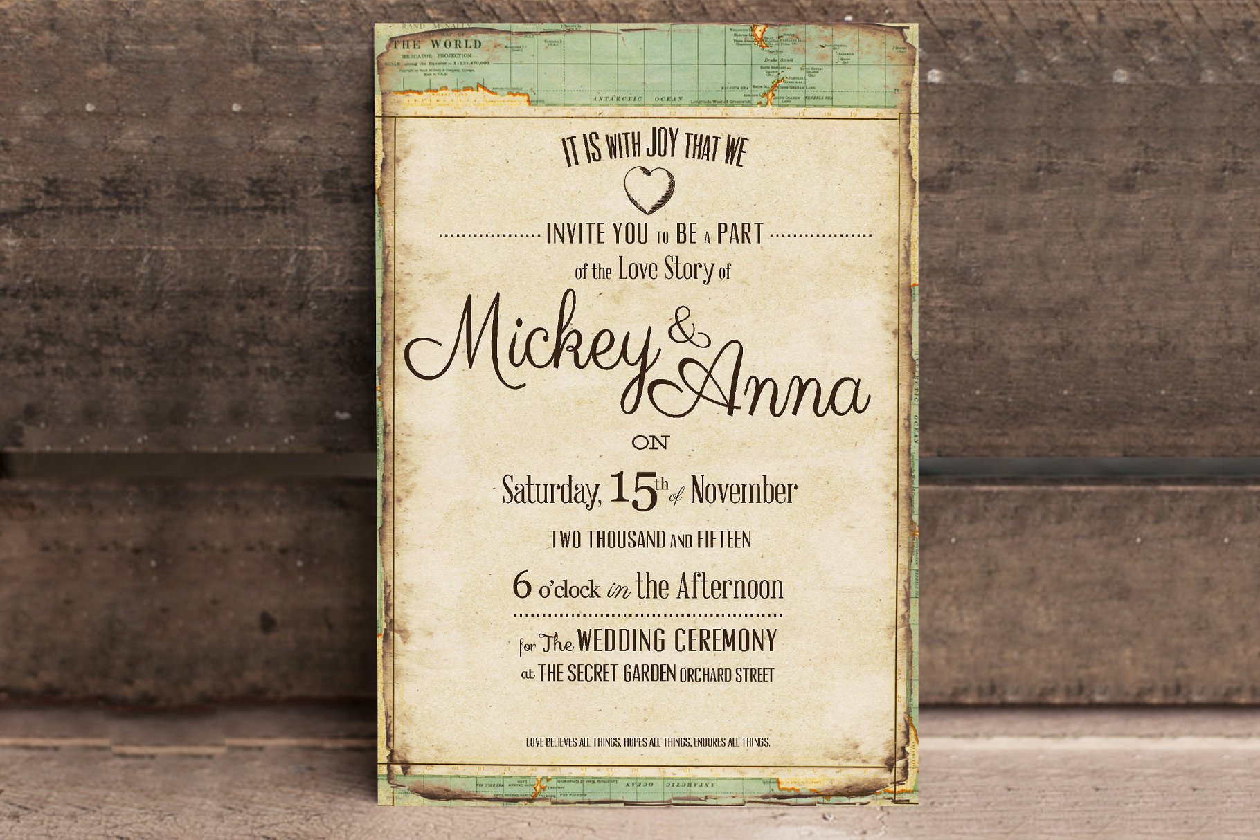 复古旅行婚礼设计模板合集 Vintage Journey Wedding Suite