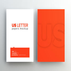 美国信纸规格企业信纸设计样机 US Letter Papers Mockup