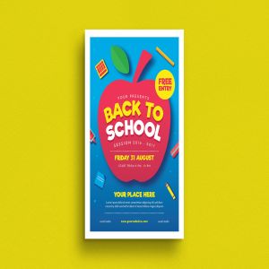 开学季活动海报设计模板 Back to School Event Flyer